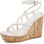 Coutgo Women Platform Wedge Sandals Cork Slingback Wedges Espadrilles Heels Summer Shoes