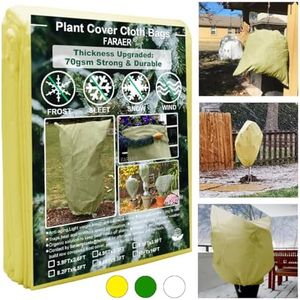Plant Cover Freeze Protection, 2 Pack Winter Plant Pot Cover Thickened Blanket Frost Protection Frost Cover Bags for Outdoor Plants Greenhouse, Anti-Frost Pest Barrier for Tree, Shrub, Potted Plants