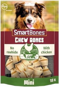 Smartbones 18 Mini Chicken Bones Rawhide Free Chew Dog Treats