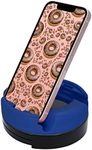 GoDonut 360 Swivel – Smartphone and Tablet Stand and Desk Organizer with 360 Degrees Device Rotation - Compact and Portable for Travel, Office and Home - Blue - Made in USA