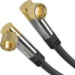 KabelDirekt – Sat Cable, TV Antenna Cable, Coaxial Cable, 90° Angled – 3ft – 4K Satellite/Internet Cable, F Connectors – Available in 1.5-100ft (Radio/TV, DVB-T, DVB-C, DVB-S/DVB-S2, Black)