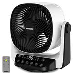 Senelux 9” DC Air Circulator Fan - Ultra Quiet - Automatic Oscillation, 8 Fan Speeds, 4 Operational Modes, Timer, LED Display & Remote Control. Perfect for Desks, Bedrooms & Offices