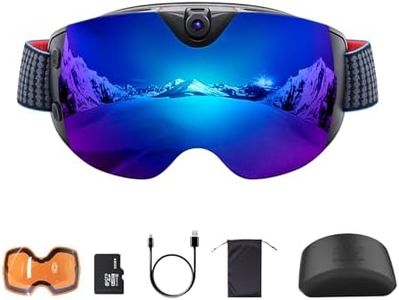OHO 4K Smart Ski Goggles with Camera, UV400 Anti-Fog Durable Lens for Ski