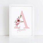 Personalised Floral Initial Print -