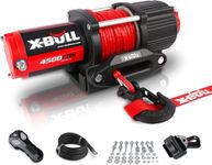 X-BULL 4500 lbs ATV/UTV Winch 12V Electric Winch Kits with Fairlead, Waterproof IP66, Synthetic Rope Winch with Wireless Remotes and Mounting Bracket AUTO Accessory