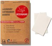 Ecogami Laundry Detergent Sheets - 32 Sheets (Up to 64 Loads), Available in Fragrance-Free or Takekaze, Plastic-Free, Biodegradable, Dissolvable for Sensitive Skin (Fragrance-Free)