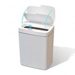 House of Quirk Automatic Bathroom Trash Can, Smart Garbage Can with Lid Small Trash Bin, Motion Sensor Trash Can Touchless, Kitchen Slim Waste Basket (18Litre, White)