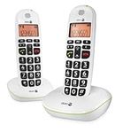 Doro PhoneEasy 100W DECT Cordless Phone with Amplified Sound and Big Buttons, NO Answerphone (Twin Set/White) [UK and Irish Version]