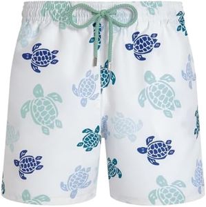 Vilebrequin, Men Swim Shorts Tortues Multicolores, XXL, Blanc