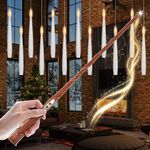 12Pcs Floating Candles, Flameless Candles with Remote Wand, Halloween Decor Battery Operated Hanging Candles, Creative Flameless Taper Candles for Home, Party or Christmas Decorations