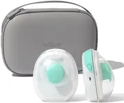 Willow Go - Wearable Breastfeeding Pump w/Case Grey - Hands Free Breast Pump - Electric, Cordless - 9 Levels of Hospital Grade Suction Strength, & App Compatible