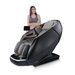 RoboticVibe Faux Leather Full Body Massage Chair - Rv8585: Infused With Ai For Home, Health Detection, I-Open Flexible Rails, Enhanced Intelligence, Voice 4D Massage And Innovative (Black+Grey)