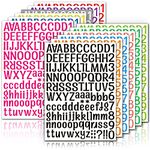 SevenFish 1512pcs/12 Sheets Vinyl Letter Stickers, Waterproof Numbers Sticker Vinyl Alphabet Stickers Decal for Mailbox, Signs, Window, Car, Door, Office,Poster Board, Address Number (12 Colors)