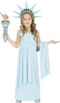 FIESTAS GUIRCA Statue of Liberty Fancy Dress Costume Girl Age 10-12 Years