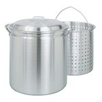 Bayou Classic 4042 42-Quart All-Purpose Aluminum Stockpot with Steam and Boil Basket