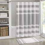 Madison Park Shower Curtain, Grey, 72x96