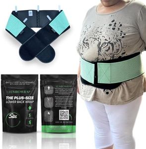 Lumbowrap® - The Plus Size Hip & Lower Back Wrap For Big People That Makes It Easier To Walk Further & Stand Up Longer Periods (For Sciatica, Herniated Discs, Spinal Stenosis, Arthritis, & Obesity)