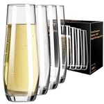 PARACITY Stemless Champagne Flutes,