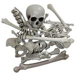 Halloween Skeleton Bones Realistic Looking Skulls Human Skeleton for Halloween Scary Graveyard Haunted House Lawn Yard Decorations(28 Pieces