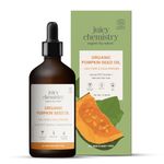 Juicy Chemistry Organic Pumpkin Seed Oil, 100 ml | 100% Pure, Virgin, Cold Pressed & Certified Organic Carrier Oil | Anti-Ageing, Hair Growth, Fast Absorbing
