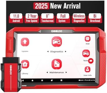 GOOLOO DS900 OBD2 Scanner Diagnostic Tool, Full System Bidirectional Scan Tool, 8" Touchscreen Bluetooth 5.0 Scanner with Active Test, 10000 mAh Wireless Code Reader for Cars and Trucks, FCA 11 OS