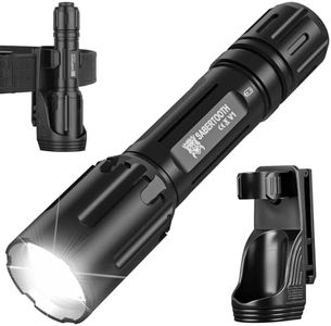 SABERTOOTH Police Tactical Flashlight-2200 High Lumen Duty Belt Flashlight for Law Enforcement Defense Single Mode Flashlight with Holster Tactical Gear Safety Accessories(Black)