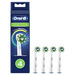 Oral-B Cross Action Electric Toothbrush Head with CleanMaximiser Technology, Angled Bristles for Deeper Plaque Removal, Pack of 4, White