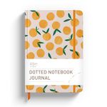 Rileys Co Dotted Journal Notebook 8x6 Inches, Hardcover Notebook Motivational Journal - Motivational Notebooks (Oranges)