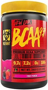 MUTANT BCAA Powder 9.7, Branched Chain Amino Acids with L-Arginine & Electrolytes for Muscle Building and Nitric Oxide Enhancement, Fruit Punch, 30 Servings