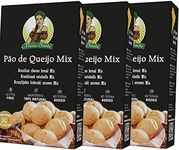 Pao de Queijo 3x400g Brazilian Cheese Bread Mix - Gluten Free - No additives - Fast and Easy to Bake - Ideal for grill