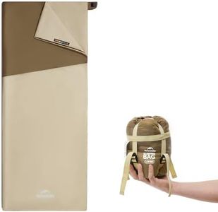 Naturehike Sac de Couchage d'été ultraléger (760 g) – Enveloppe légère et Portable, Sac de Couchage 3 Saisons en imperméable, Confortable avec Sac de Compression (Marron foncé/Marron Clair-L)
