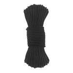 NewDoar Static Climbing Rope 6mm Accessory Cord Rope,for Arborist Tree, Mountaineering, Sailboat Rope,Dock lines,Hauling Dragginge-Black/50M