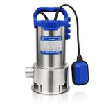 CRI Single Phase MS- Series, 1Hp/750W Submersible Sewage Pump with Float Switch (12000 L/H, Head 8m) I Water Drainage Pump | Water Pump 1hp | 15 Months Warranty