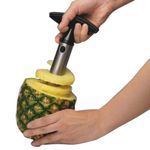 AKORD New Pineapple Peeler, Corer & Slicer-Stainless Steel, Silver, 18.6 x 9.2 x 9 cm