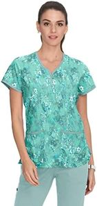 KOI Lite 1007PR Women's Eve Scrub Top, Butterfly Wonderland, X-Small