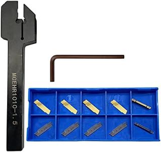 Zouzmin 3/8" MGEHR1010-1.5 Lathe Grooving Cut-Off Tool Holder with MGMN150 Grooving Inserts for Stainless Steel and Steel