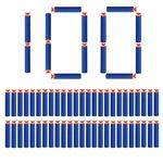 VGRASSP Soft Foam Suction Bullets Darts for Toys Guns -Sticky Safe Bullets Compatible with Nerf N-Strike and Blaze Storm Guns (Pack of 100 Bullets) - Color As Per Stock