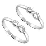 DARSHRAJ 925 Sterling Silver Toe Rings For Women