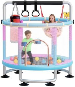 60" Toddler Trampoline for Kids,5FT Upgrade Kids Baby Small Trampoline for Toddlers 1-3 with Safety Enclosure Net,Gifts for Kid 500lbs Suit for Indoor Outdoor