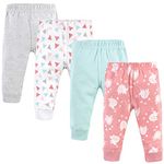 Luvable Friends Unisex Baby Cotton Pants, Girl Basic Elephant, 4 Toddler