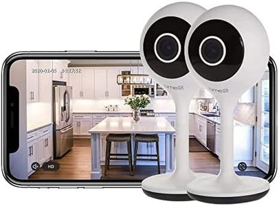 Time2 Sophia Indoor 2.4 GHz WiFi Security Camera 1080P HD - Motion & Sound Alerts, 100° View, Night Vision, 2 Way Audio, APP Control, SD/Cloud Storage- CCTV Cam for Pet, Baby or Elderly (2 Pack)