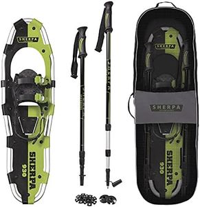 Yukon Charlie's Sherpa Snowshoe Kit, 9-inch x 30-inch, Includes Snowshoes, Trekking Poles and Travel Bag