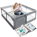Hiaksedt Baby Playpen with Mat, Sma