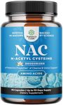 Natures Craft NAC Supplement N-Acetyl Cysteine 600mg- High Absorption Capsules Glutathione Precursor for Liver Cleanse Detox Kidney Support Lung Health Immunity and Brain