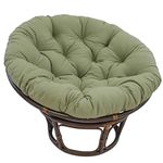 Blazing Needles Solid Twill Papasan Chair Cushion, 52" x 6" x 52", Sage