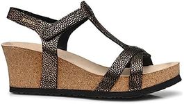 Mephisto Womens Liviane Metallic Leather Gold Sandals 6.5 UK