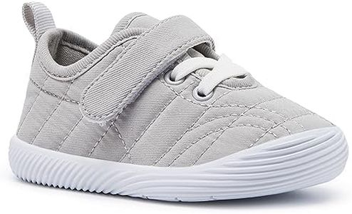 BMCiTYBM Baby Shoes Boy Girl Walking Sneakers Infant First Walkers for 6 9 12 18 24 Months Grey Size 6-12 Months Infant
