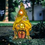 THE ENCHANTED GARDEN Fairy House Green Flower Ornament Outdoor Decoration Fairy Garden Accessories Statue Elf Pixie Fairies Home