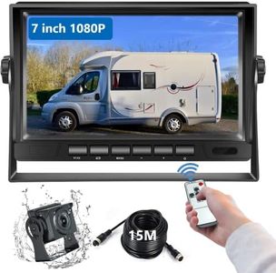 Podofo Camera de Recul,Caméra de Recul pour Voiture avec Bonne Vision Nocturne,Caméra Etanche IP69,7 Pouces LCD Moniteur pour Camping Car/Camion/RV/Remorques/Agricole(12V-24V)