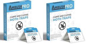 CARPET AND CLOTHES MOTH TRAPS. 14 Pack of Sticky Pheromone Traps That Attract, Catch and Kill Carpet and Clothes Moths and Monitor Activity. Moth Control for Professional and Non-Professional use